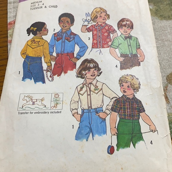 Simplicity Other - Vintage Simplicity Child’s shirt sewing pattern